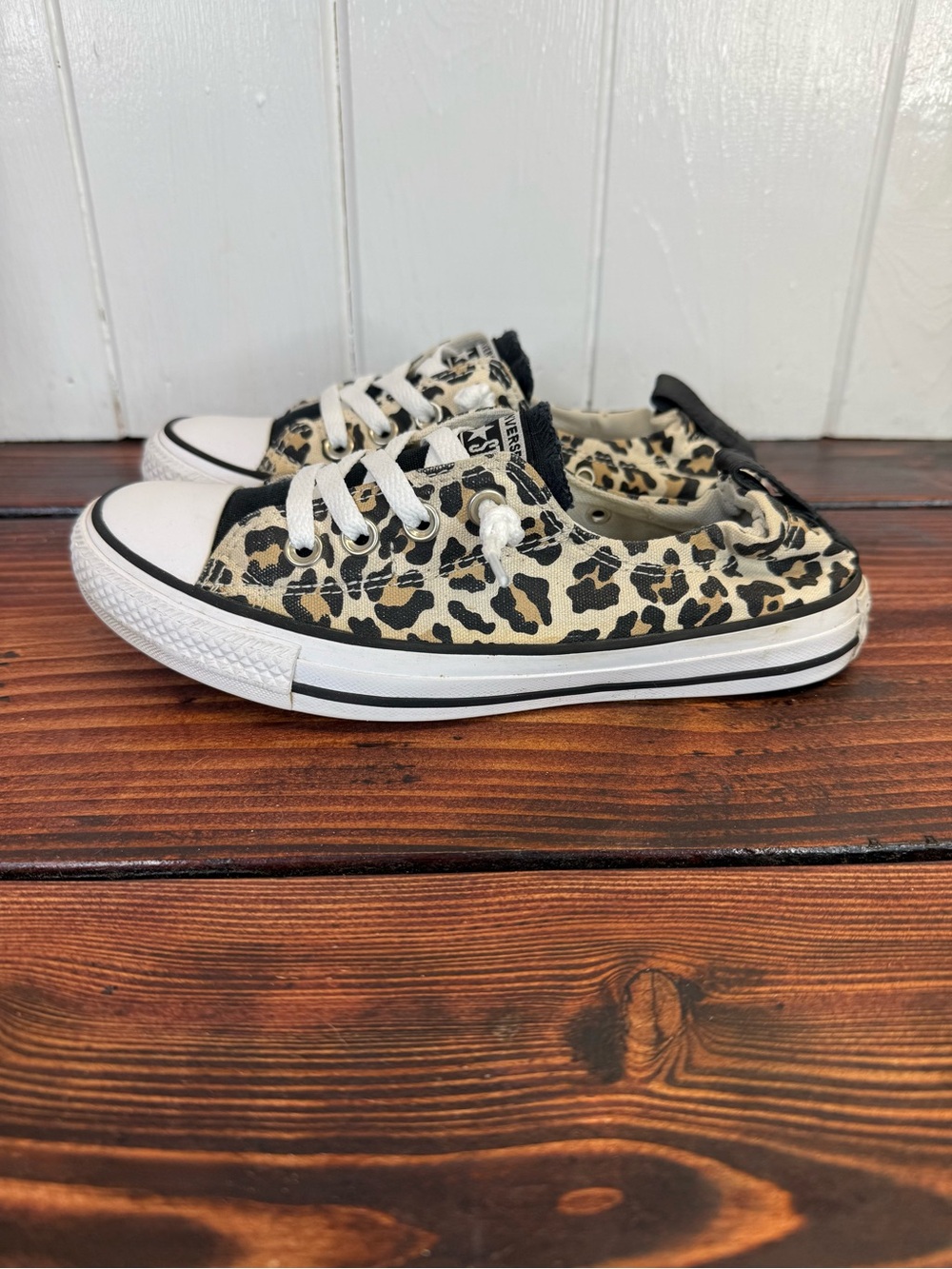 Converse All Star Leopard Print Slip-On Sneakers – Women’s 7